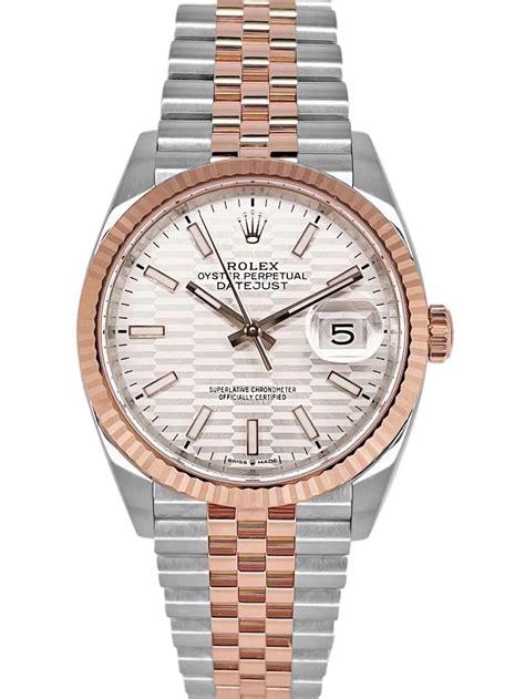 diamon rolex two tone white and rose|Rolex 36 126231.